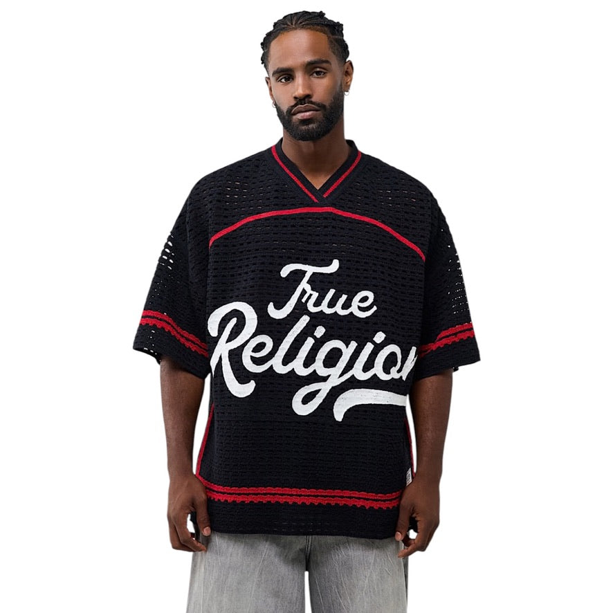 TRUE RELIGION: Crochet Football Jersey 110654